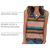 image:imageWIHOLL Tank Tops for Women Summer V Neck T Shirts Trendy Sleeveless Basic Tees Fashion Clothing5rainbow Stripes
