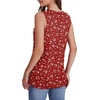 image:imageWIHOLL Tank Tops for Women Summer V Neck T Shirts Trendy Sleeveless Basic Tees Fashion Clothing5red White Flowers