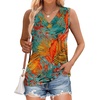 image:imageWIHOLL Tank Tops for Women Summer V Neck T Shirts Trendy Sleeveless Basic Tees Fashion Clothing5tropical Palm