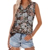 image:imageWIHOLL Tank Tops for Women Summer V Neck T Shirts Trendy Sleeveless Basic Tees Fashion Clothing5velvet Flowers