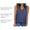 image:imageWIHOLL Tank Tops for Women Summer V Neck T Shirts Trendy Sleeveless Basic Tees Fashion ClothingDenim Blue