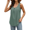image:imageWIHOLL Tanks for Women Sexy Casual V Neck Soft 2024 Plus Size Cami Green 2XL