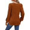 image:imageWIHOLL Tunic Tops for Women Loose Fit Long Sleeve Shirts Square Neck Tops