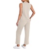 image:imageWIHOLL Two Piece Set for Women Summer Outfits Vacation Trendy Lounge Sets V Neck Matching SetsBeige