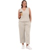 image:imageWIHOLL Two Piece Set for Women Summer Outfits Vacation Trendy Lounge Sets V Neck Matching SetsBeige