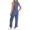 image:imageWIHOLL Two Piece Set for Women Summer Outfits Vacation Trendy Lounge Sets V Neck Matching SetsBlue