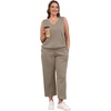 image:imageWIHOLL Two Piece Set for Women Summer Outfits Vacation Trendy Lounge Sets V Neck Matching SetsCoffee
