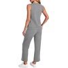 image:imageWIHOLL Two Piece Set for Women Summer Outfits Vacation Trendy Lounge Sets V Neck Matching SetsGrey