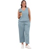 image:imageWIHOLL Two Piece Set for Women Summer Outfits Vacation Trendy Lounge Sets V Neck Matching SetsLight Blue