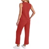 image:imageWIHOLL Two Piece Set for Women Summer Outfits Vacation Trendy Lounge Sets V Neck Matching SetsRed