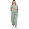 image:imageWIHOLL Two Piece Set for Women Summer Outfits Vacation Trendy Lounge Sets V Neck Matching SetsSage Green