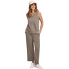 image:imageWIHOLL Two Piece Sets for Women Summer Outfits Matching Lounge Sets Wide Leg Crop Pants Vacation Travel1coffee