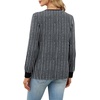 image:imageWIHOLL V Neck Long Sleeve Shirts Womens Tops Dressy Casual Fall OutfitsBlack White Grey Stripe