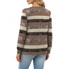 image:imageWIHOLL V Neck Long Sleeve Shirts Womens Tops Dressy Casual Fall OutfitsBrown Stripe