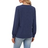 image:imageWIHOLL V Neck Long Sleeve Shirts Womens Tops Dressy Casual Fall OutfitsNavy Blue Stripe
