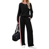 image:imageWIHOLL Womens 2 Piece Lounge Sets Fall Outfits Fashion Clothing ClothesBlack
