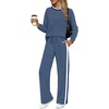 image:imageWIHOLL Womens 2 Piece Lounge Sets Fall Outfits Fashion Clothing ClothesBlue