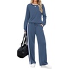 image:imageWIHOLL Womens 2 Piece Lounge Sets Fall Outfits Fashion Clothing ClothesBlue