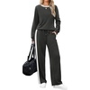 image:imageWIHOLL Womens 2 Piece Lounge Sets Fall Outfits Fashion Clothing ClothesDeep Grey