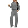 image:imageWIHOLL Womens 2 Piece Lounge Sets Fall Outfits Fashion Clothing ClothesGrey