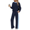 image:imageWIHOLL Womens 2 Piece Lounge Sets Fall Outfits Fashion Clothing ClothesNavy