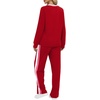image:imageWIHOLL Womens 2 Piece Lounge Sets Fall Outfits Fashion Clothing ClothesRed