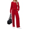 image:imageWIHOLL Womens 2 Piece Lounge Sets Fall Outfits Fashion Clothing ClothesRed