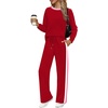 image:imageWIHOLL Womens 2 Piece Lounge Sets Fall Outfits Fashion Clothing ClothesRed