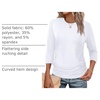 image:imageWIHOLL Womens 34 Length Sleeve Tops Crewneck Ruched Summer Shirts 2026 Business Casual Outfits Blouses Spring Clothes02  White