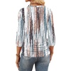 image:imageWIHOLL Womens 34 Length Sleeve Tops Crewneck Ruched Summer Shirts 2026 Business Casual Outfits Blouses Spring Clothes10  Tie Dye White
