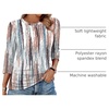 image:imageWIHOLL Womens 34 Length Sleeve Tops Crewneck Ruched Summer Shirts 2026 Business Casual Outfits Blouses Spring Clothes10  Tie Dye White