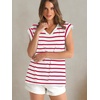 image:imageWIHOLL Womens Cap Sleeve Tops Summer V Neck Tank Basic Tee Shirts Fashion Casual Loose Fit