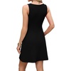 image:imageWIHOLL Womens Dresses Spring Summer Dresses for Women 2025 Elegant Classy Square Neck Sleeveless A Line Mini Sexy Party Formal Cocktail Graduation Dress Teens Outfits Short Little Black Dress S