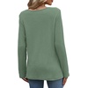 image:imageWIHOLL Womens Lace Long Sleeve Shirts Fall Tops Fashion Dressy Casual Lightweight Sweaters Mesh Clothes Trendy Waffle KnitDgreen