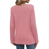 image:imageWIHOLL Womens Lace Long Sleeve Shirts Fall Tops Fashion Dressy Casual Lightweight Sweaters Mesh Clothes Trendy Waffle KnitHpink
