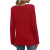 image:imageWIHOLL Womens Lace Long Sleeve Shirts Fall Tops Fashion Dressy Casual Lightweight Sweaters Mesh Clothes Trendy Waffle KnitIred