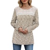 image:imageWIHOLL Womens Lace Long Sleeve Shirts Fall Tops Fashion Dressy Casual Lightweight Sweaters Mesh Clothes Trendy Waffle KnitKfantasy Khaki