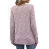 image:imageWIHOLL Womens Lace Long Sleeve Shirts Fall Tops Fashion Dressy Casual Lightweight Sweaters Mesh Clothes Trendy Waffle KnitKfantasy Pink