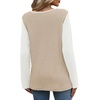 image:imageWIHOLL Womens Lace Long Sleeve Shirts Fall Tops Fashion Dressy Casual Lightweight Sweaters Mesh Clothes Trendy Waffle KnitLbeige White