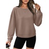 image:imageWIHOLL Womens Long Sleeve Crop Tops Crewneck Pullover Shirts Lightweight Sweatshirts 2024 Fall Fashion Clothes