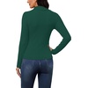image:imageWIHOLL Womens Long Sleeve Shirts Collared Neck Business Casual Fitted TopsAgreen