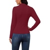 image:imageWIHOLL Womens Long Sleeve Shirts Collared Neck Business Casual Fitted TopsArust Red