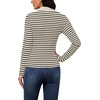 image:imageWIHOLL Womens Long Sleeve Shirts Collared Neck Business Casual Fitted TopsBapricotblack Striped