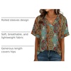 image:imageWIHOLL Womens Oversized V Neck Tshirts Plus Size Summer Tops 2026 Short Rolled Sleeve Shirts Dressy Casual Blouses S4XLBoho