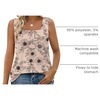 image:imageWIHOLL Womens Square Neck Tank Top0beige Flower