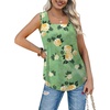 image:imageWIHOLL Womens Square Neck Tank Top0green Flower