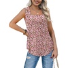 image:imageWIHOLL Womens Square Neck Tank Top0pink Flower