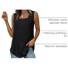 image:imageWIHOLL Womens Square Neck Tank Top1black