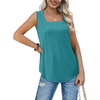 image:imageWIHOLL Womens Square Neck Tank Top2cadetblue