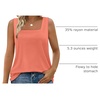 image:imageWIHOLL Womens Square Neck Tank Top2coral